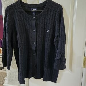 Women's Chase Black Cable Knit Sweater